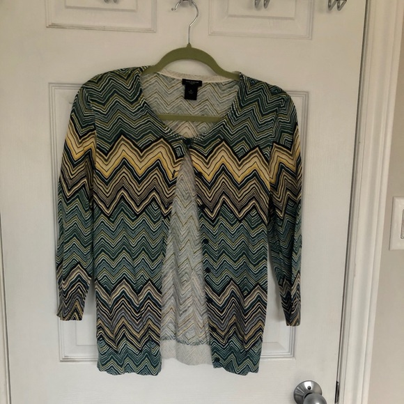 EUC Ann Taylor cardigan, 3/4 sleeves, 100% cotton, - Picture 2 of 5